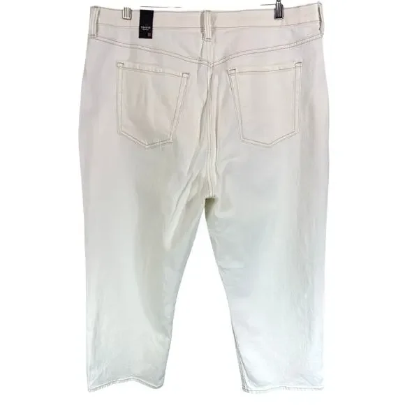 Torrid White High Rise Cropped Ankle Stretch Denim Jeans Size 18 NWOT - Picture 5 of 10